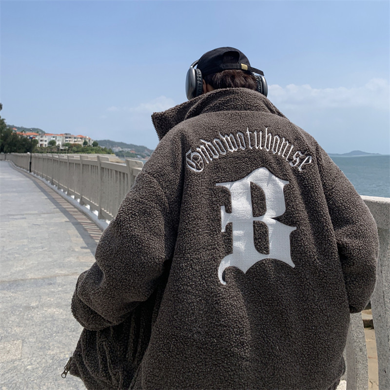 XZ213-MY45-P128控148港风大码刺绣夹棉加厚刺绣立领棉服,男装棉衣,星座213