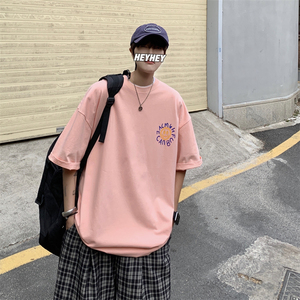 XZ213-19D91-P25控38 大码创意印花宽松T恤潮流男短袖图片