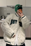 XZ213-JY50-P98控128菱形格加厚棉衣棒球服主推差价足！，男装棉衣，星座213