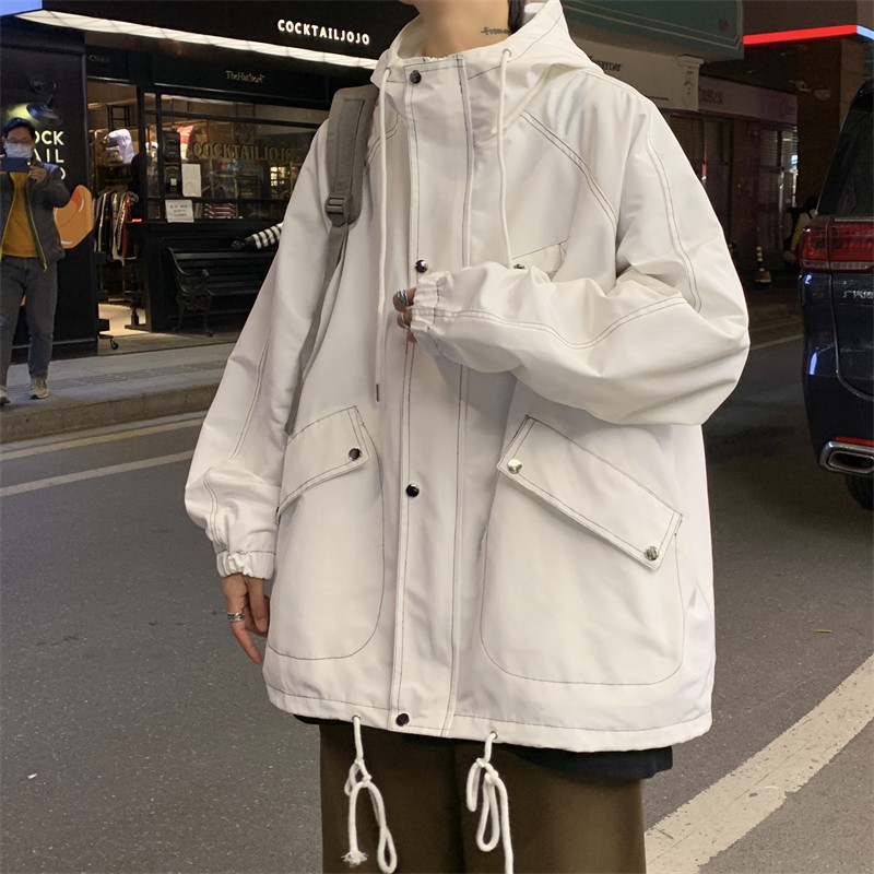 XZ213-19JK46-P88控108港风大码秋季连帽夹克涂层工艺抖音品质,男装夹克,星座213