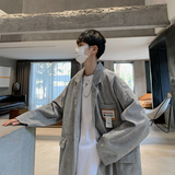 XZ213-19XZ05-P88控108港风大码灯芯绒西装贴标，男装西服套装，星座213