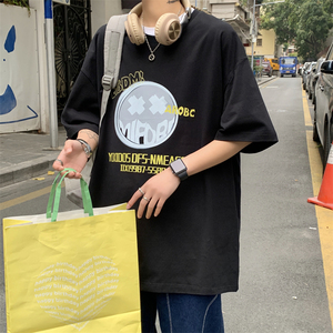XZ213-19D72-P25控38大码印花笑脸T恤夏季趣味青少年图片