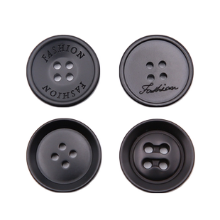 树脂纽扣圆形黑色男女西装袖口大衣扣衣服哑光小扣子服装辅料纽扣