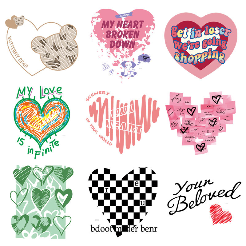 衣服图案烫画贴T恤布贴印花爱心装饰女短袖卫衣烫印柯式时尚贴画,居家布艺,布贴,淘宝优惠券,粉丝福利购,淘宝优惠卷