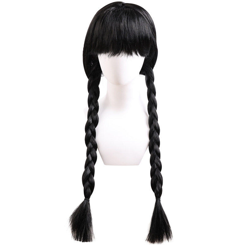 男女反串角色演出年会搞笑假发复古双辫麻花辫傻妞假发大辫子包邮