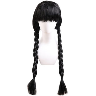 男女反串角色演出年会搞笑假发复古双辫麻花辫傻妞假发大辫子包邮