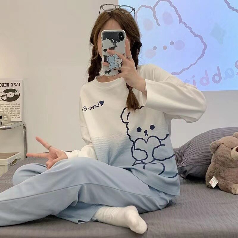 旅行便携一次性睡衣女士宾馆春秋款酒店长袖长裤套装学院风韩版