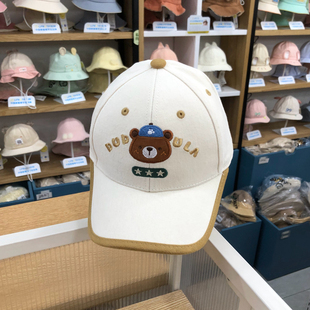 嘟嘟啦婴儿鸭舌帽春秋小熊帽子韩版男女儿童棒球帽帅气百搭遮阳帽