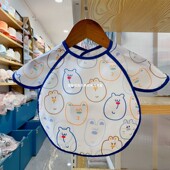 18月龄婴儿卡通罩衣防水宝宝围兜饭兜防脏污围嘴 反穿衣5 夏季 薄款