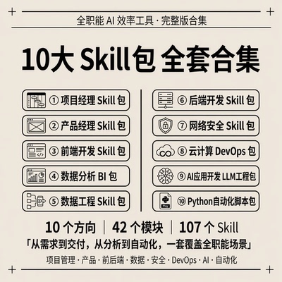 AI全栈技能工具库10大Skill包