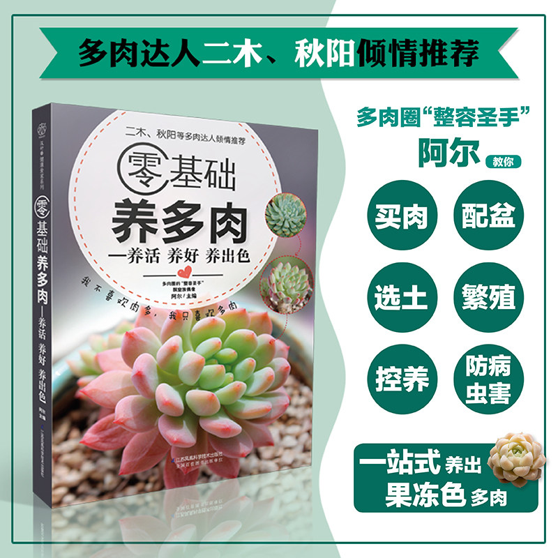阿尔 网红多肉植物零基础新手养殖入门实用教程 植物花卉花草盆栽养殖