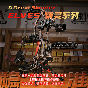 精灵射箭打钢珠两用复合弓车载高精度大威力减震户外射击运动专业