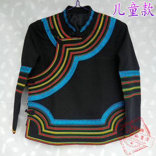 清仓彝族男孩上衣蓝色民族外套凉山彝族男孩民族衣服小学儿童服饰