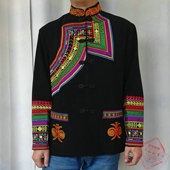 大凉山彝族男士 衣服老鹰上衣民族男装 外衣演出服礼服男孩衣服绣花