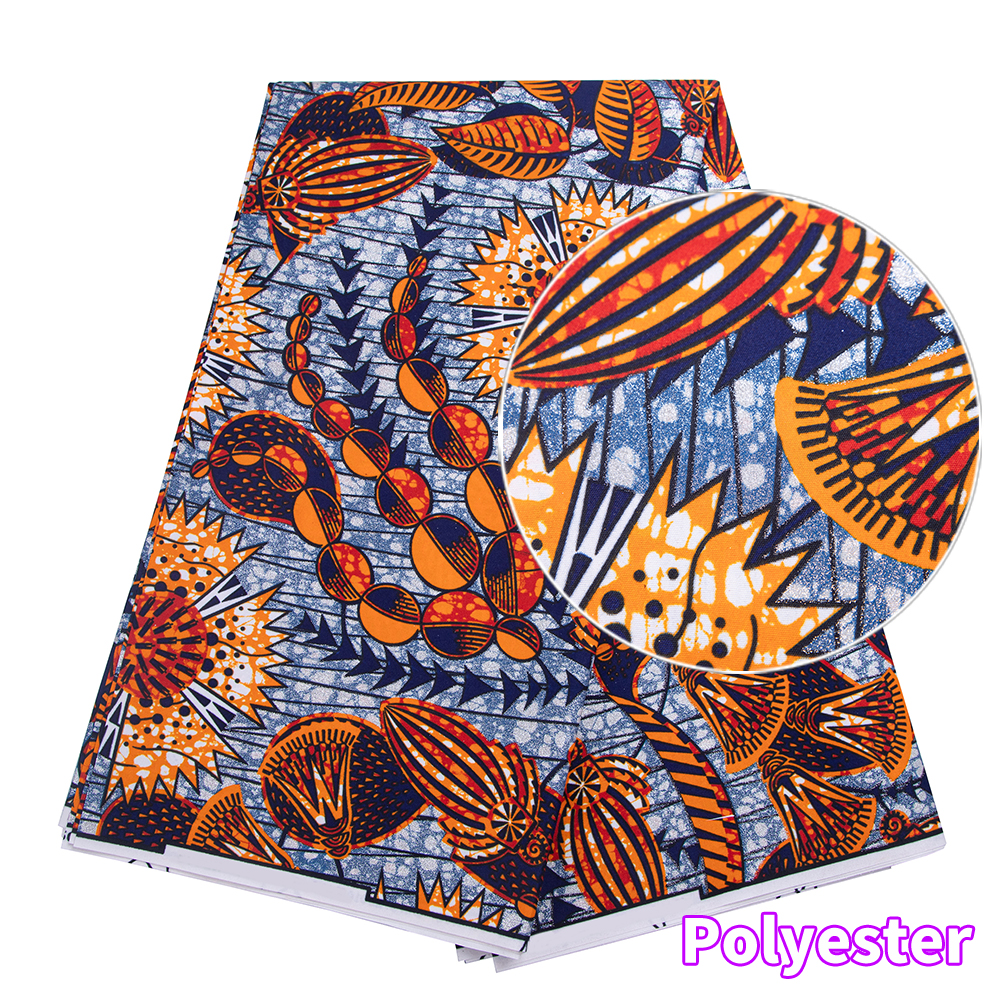 非洲蜡布双面涤纶几何印花面料