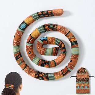 可弯曲发带民族风铁丝发绳套装高马尾螺旋锁彩色脏辫dreadlocks