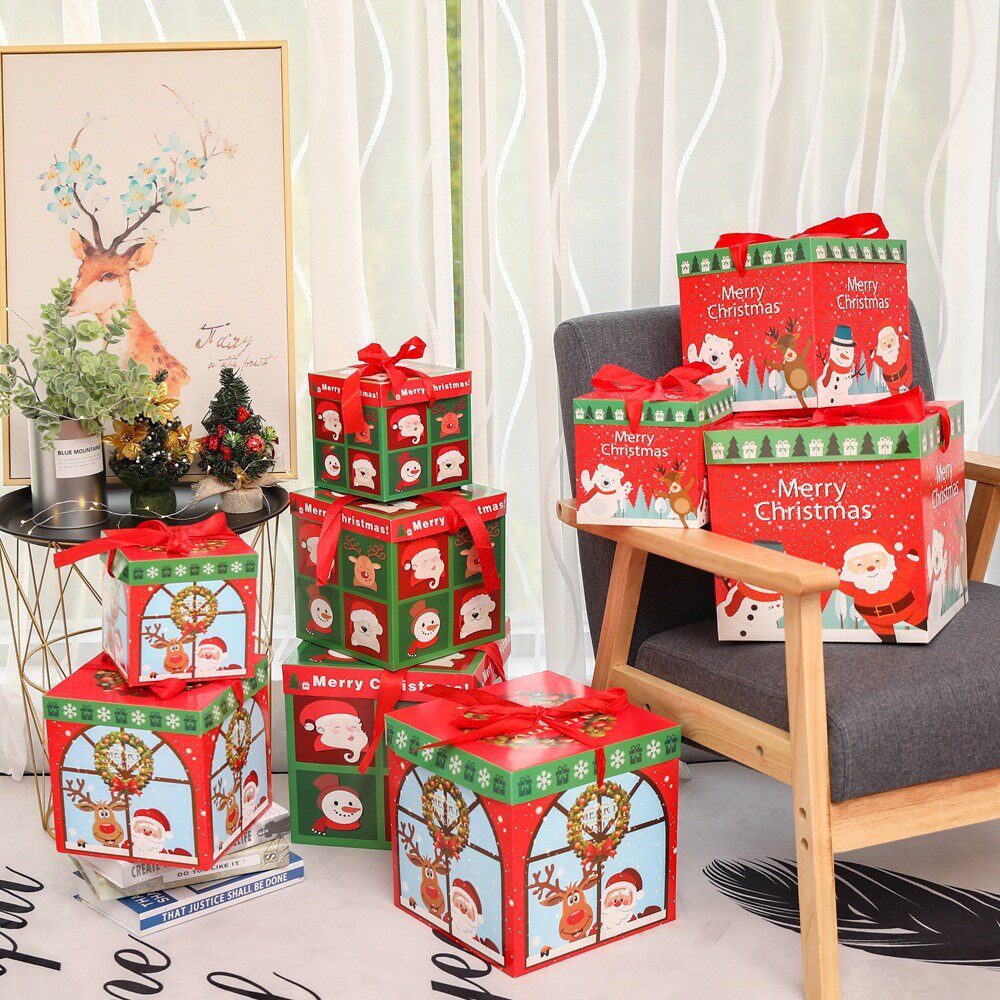 christmas paper gift box, christmas tree gift box圣诞树礼盒