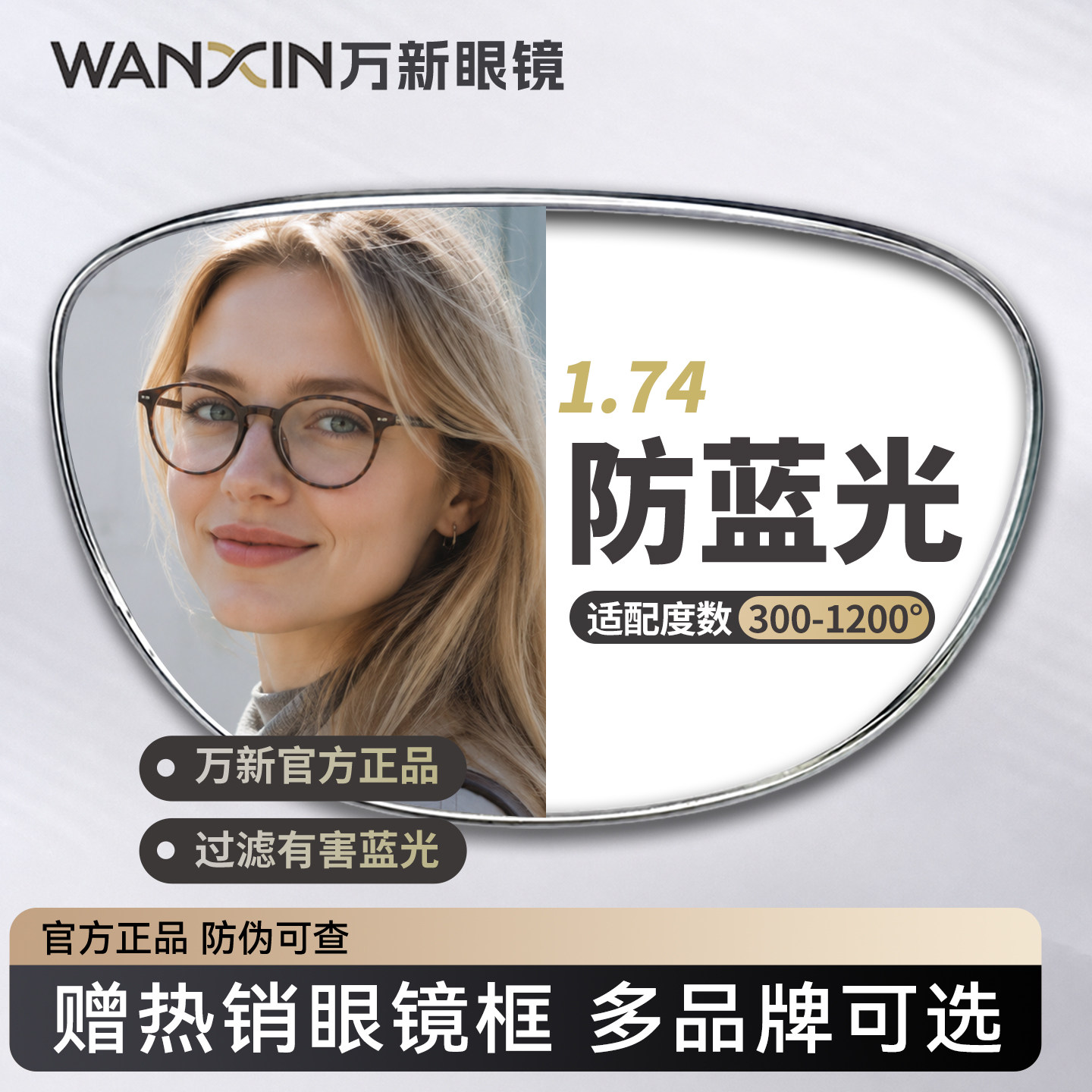 万新镜片依视路旗下超薄近视可配