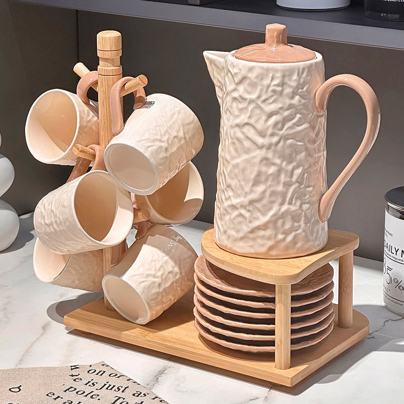 陶瓷水壶茶杯套装家用客厅待客喝水杯子高级感乔迁茶具杯具轻奢