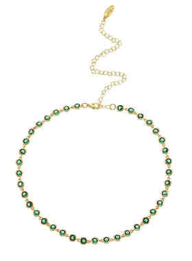 美单Ettika绿黑欧美choker项链