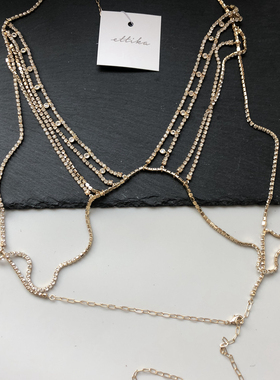 美单Ettika水钻欧美小夸张身体链