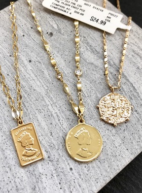 【芝麻芒果】美单Ettika三款入镀18kcoin双面吊坠项链