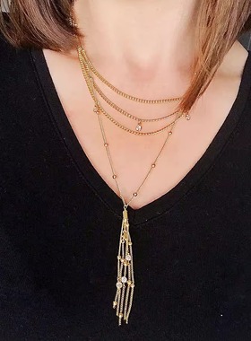 美单Ettika多层流苏欧美项链