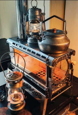 拾铁上尉柴火炉火车头柴火炉户外露营柴火炉烧烤炉野炊炉子无打磨