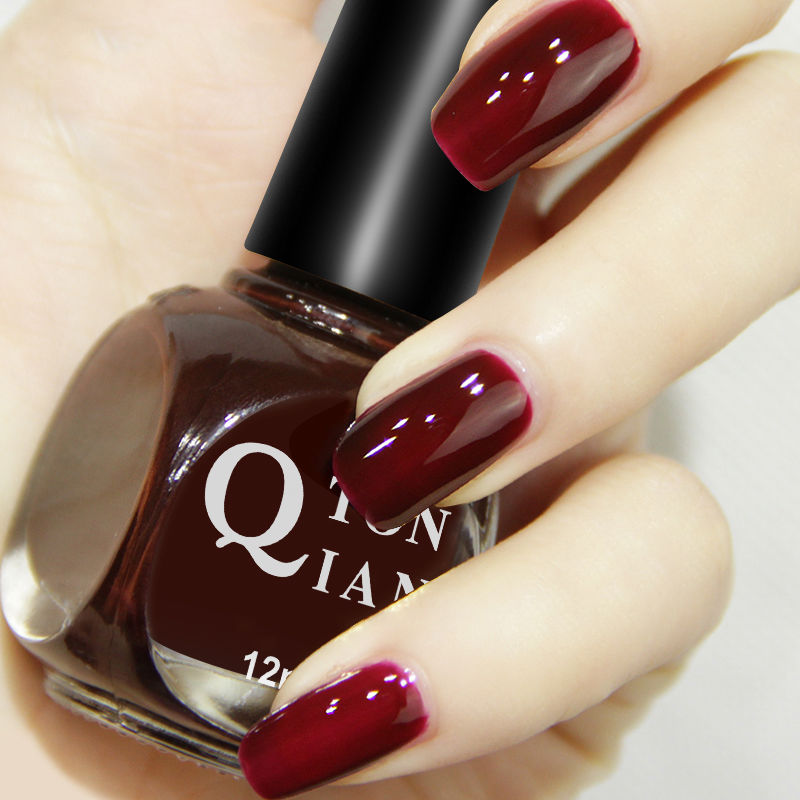 指甲油无毒女套装持久不掉色不可剥免烤车厘子亮片显白快干美甲油