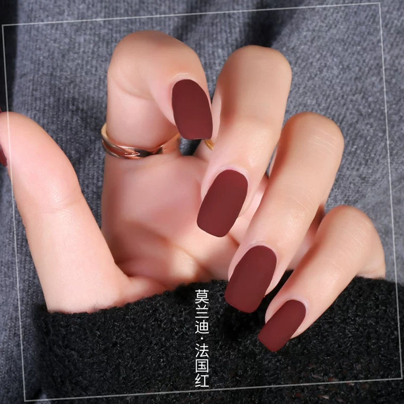 2019新款网红甲油胶磨砂法国红车厘子秋冬季美甲店专用持久光疗胶
