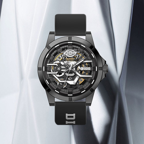 Dickies手表男机械风镂空设计运动学生迪克斯石英钢带腕表女CL562