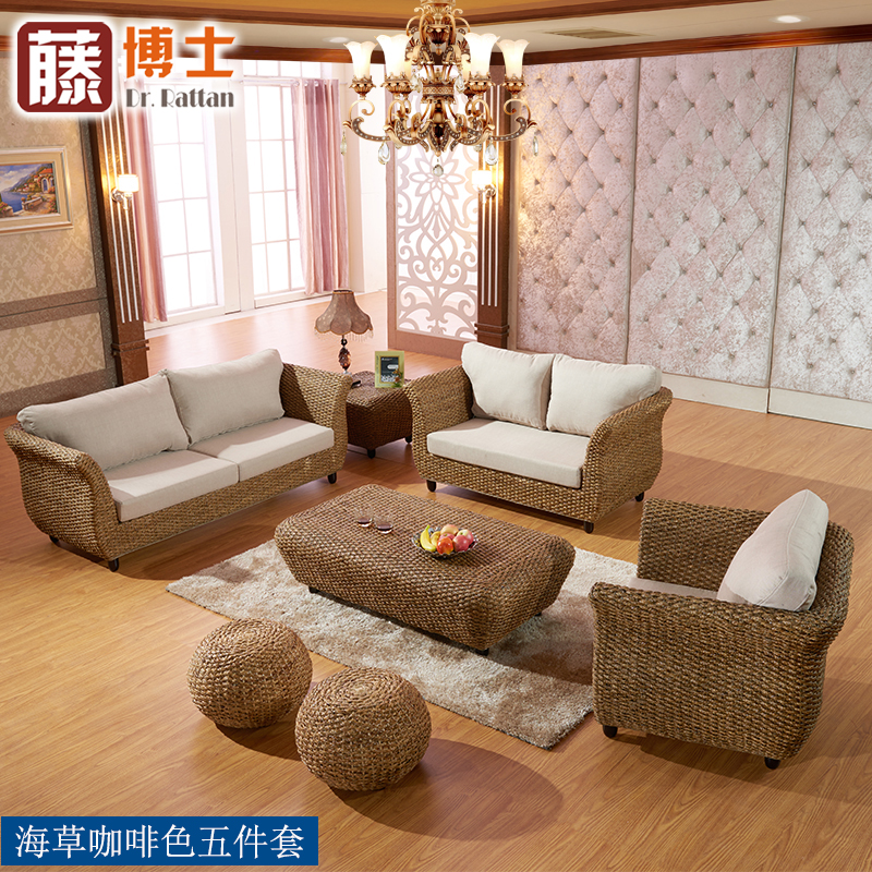 海草真藤沙發藤椅五件套 客廳藤條家具藤藝單人雙人三人茶幾組合T在類目 住宅傢俱, 沙發類, 藤/竹沙發中 - 來自Buy2taobao.com提供專業的淘寶代購服務
