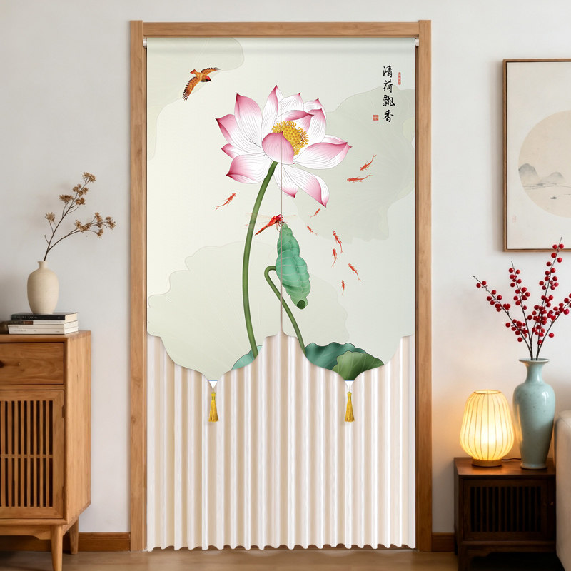 蕾丝门帘隔断帘高级感卧室家用防风入户门进门防隐私客厅遮挡纱帘