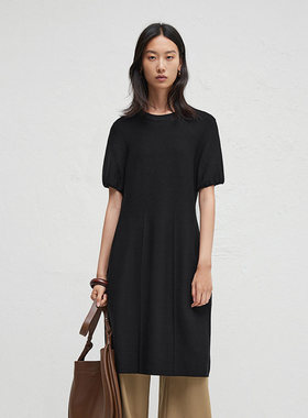 播2024早秋新款薄款优雅连衣裙女百搭气质显瘦通勤裙子DDR3LD5036