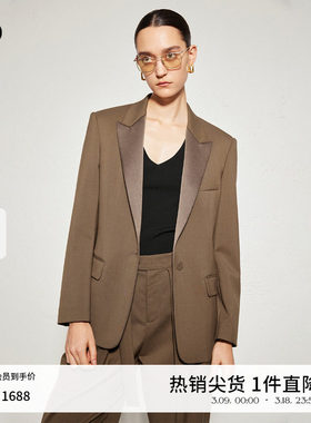 播商场同款bo系列质感单粒扣西服女24秋宽松外套BDR3XD2320