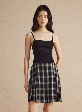 播短款吊带t恤女2024春秋百搭款修身显瘦内搭背心上衣 DDR2SD5421