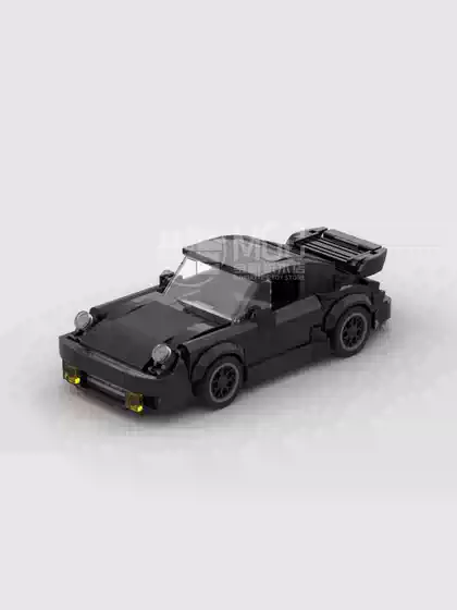 Creative Domestic Speed Model Porsche 911 Rwb Wide-Body Low-Profile Blackbird Bay Shore Moc 8-Wheel Drive Car Boy Building Block Car