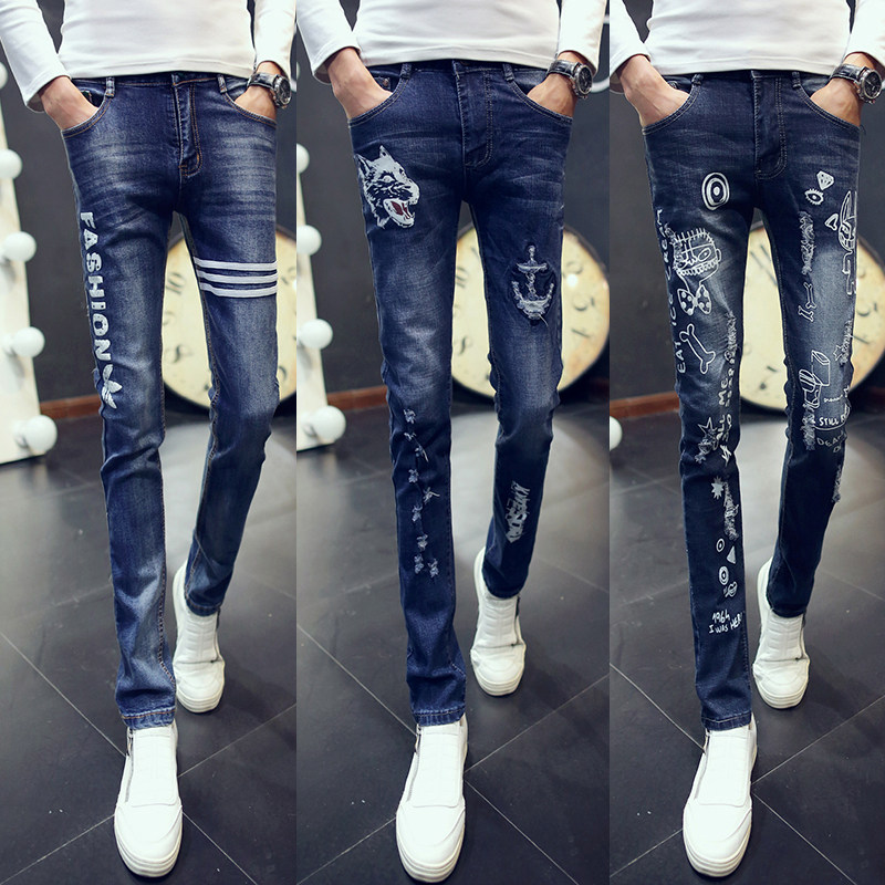 Jeans pour adolescent pieds Slim pour été - Ref 1462827 Image 1