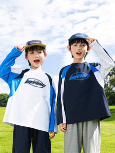 RS家男童长袖 T恤 T恤撞色户外速干网眼透气舒适长袖