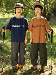 速干儿童t恤宽松洋气嘻哈街舞中大童半袖 RS家男童短袖 T恤夏季