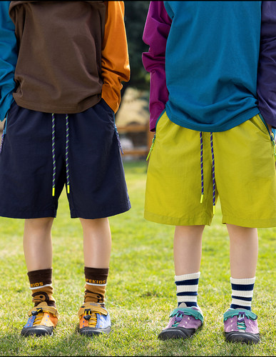 RS家26春夏日系女男童速干抗菌短裤儿童中大童休闲五分裤沙滩裤