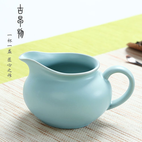 汝窑公道杯汝瓷开片冰裂纹大小号公匀杯分茶器海陶瓷功夫茶具家用
