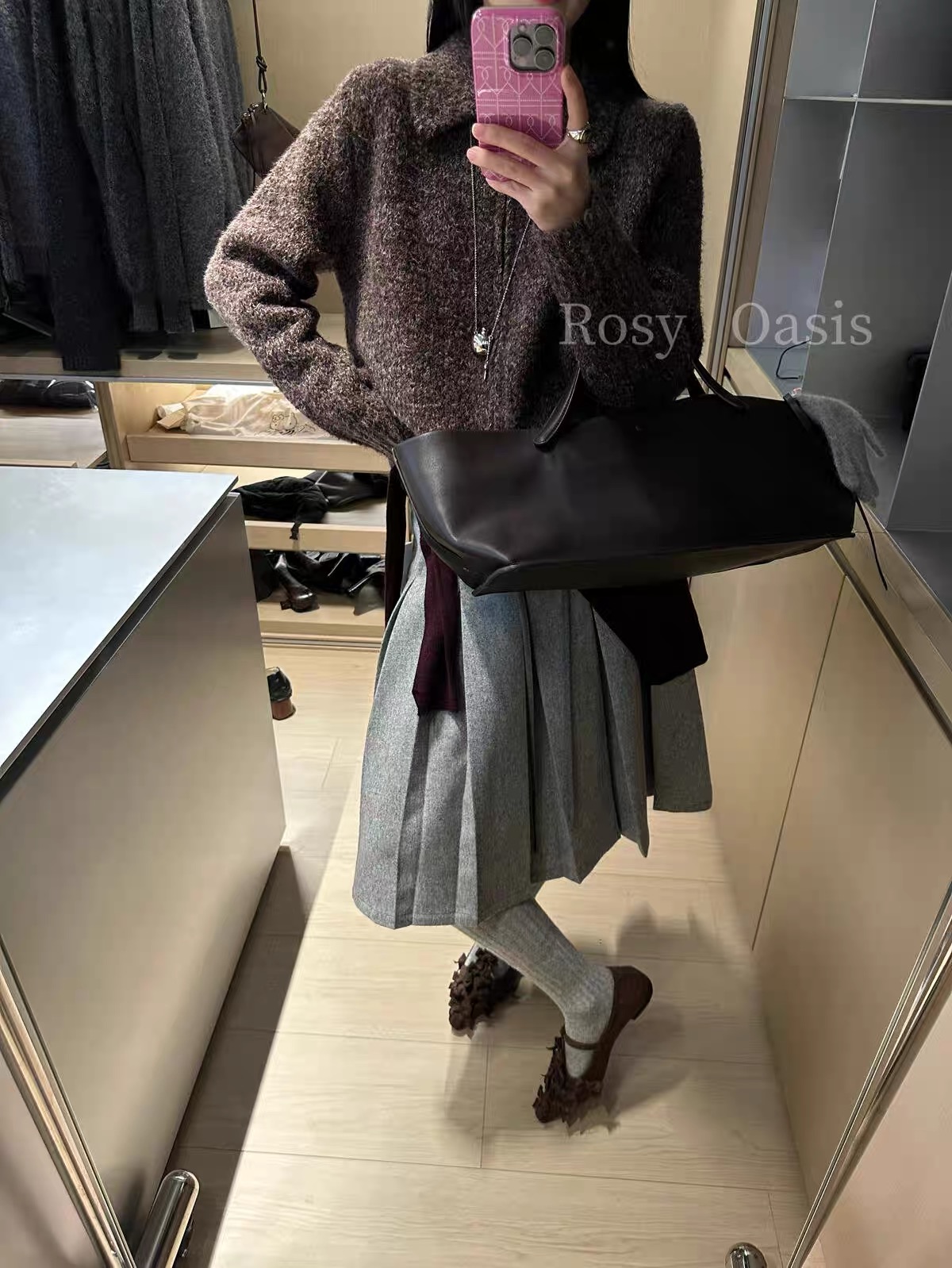 Plant ale 2025冬季新款韩系简约百搭翻领拉链羊毛浣熊开衫