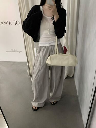 OF 2026夏季新款简约百搭松紧腰抽绳休闲裤