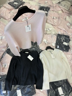 etoile  2025秋季新款百搭显瘦浣熊绒圆领兔绒毛衣