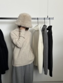 新款 poszer 2025冬季 韩系简约百搭高领套头羊毛毛衣