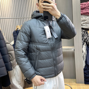 90鸭绒男士连帽羽绒服2026秋冬新款男式带帽薄款羽绒服外套