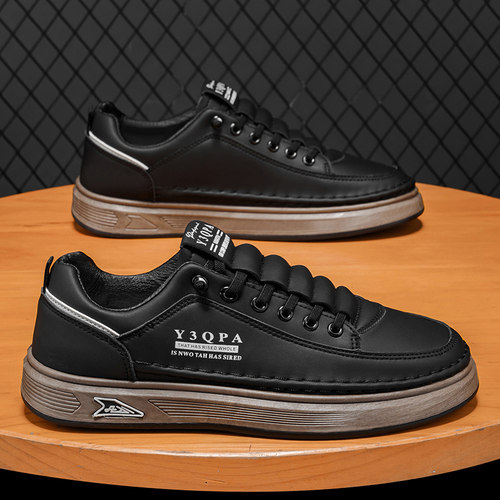 2025春季男鞋新款透气小白鞋子男潮流百搭厚底运动鞋休闲板鞋潮鞋