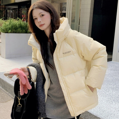 正品牌羽绒服女短款2025冬季新款95白鸭绒宽松小个子面包服学生