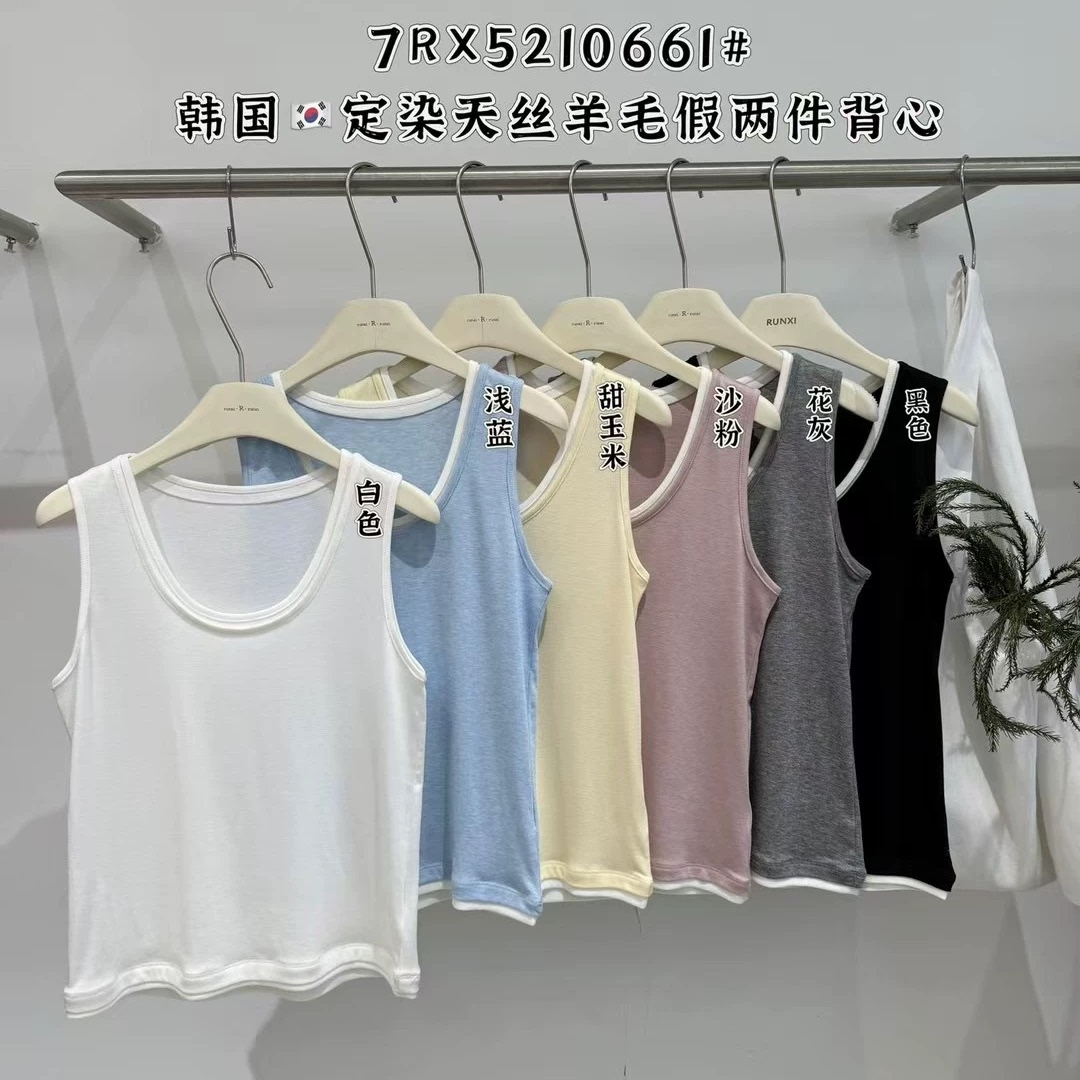 假两件无袖背心女0661